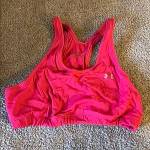 Hot pink under armour bra